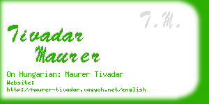 tivadar maurer business card